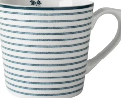 Laura Ashley mok XL Candy Stripe blauw 540 ml