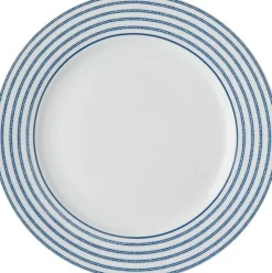Laura Ashley ontbijtbord Candy Stripe blauw D 20 H 1,9 cm