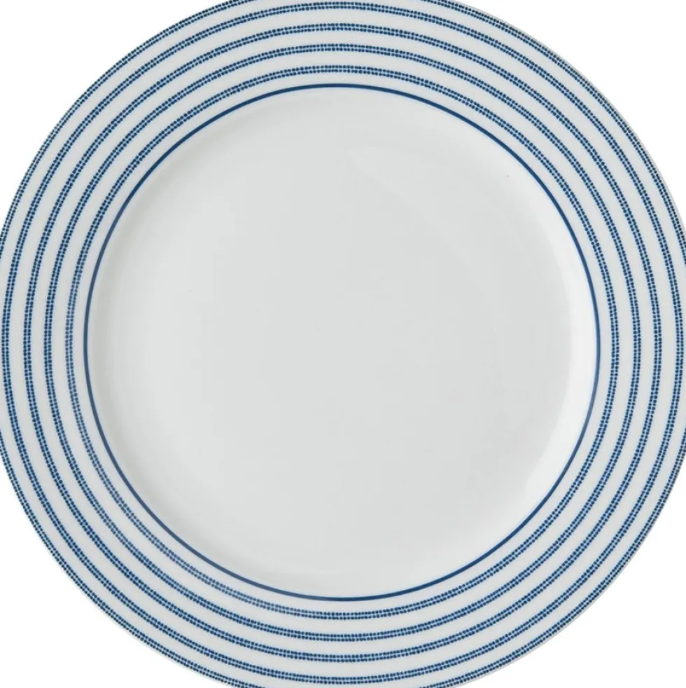 Laura Ashley ontbijtbord Candy Stripe blauw D 20 H 1,9 cm