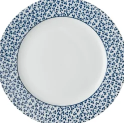 Laura Ashley ontbijtbord Floris blauw D 20 H 1,9 cm