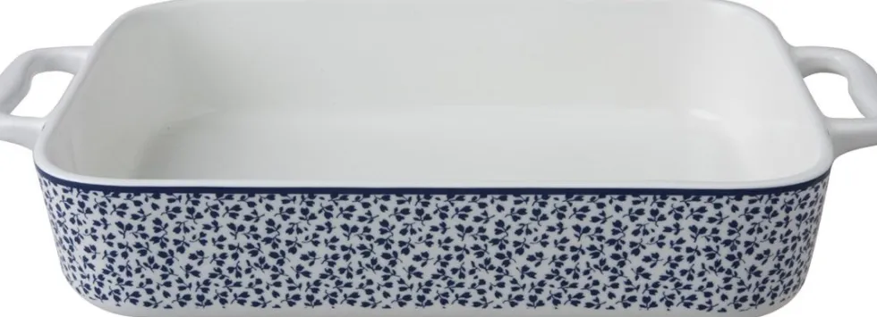 Laura Ashley ovenschaal Floris blauw 19,5 x 6 x 33 cm