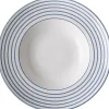 Laura Ashley pastabord Candy Stripe blauw D 27,5 H 5,4 cm