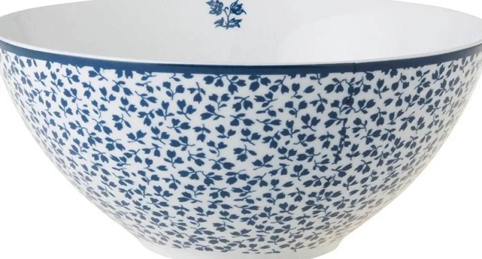 Laura Ashley schaal Floris blauw D 16 H 8 cm