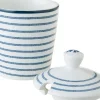 Laura Ashley suikerpot Candy Stripe blauw D 8 H 11,8 cm