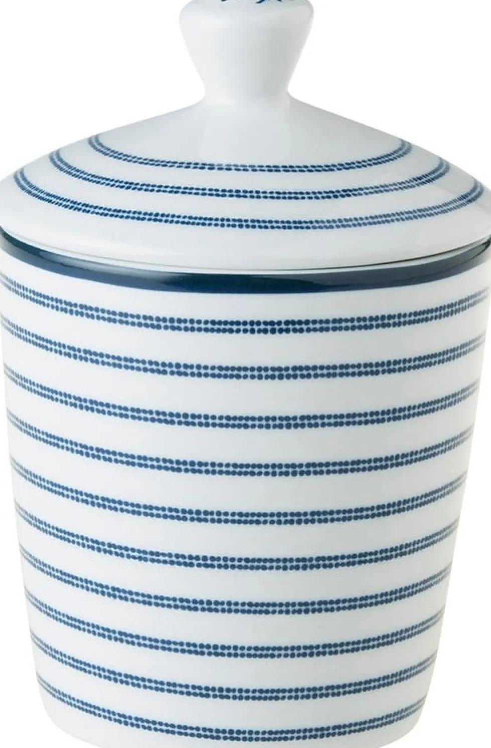 Laura Ashley suikerpot Candy Stripe blauw D 8 H 11,8 cm