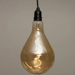 LED hanglamp retro transparant 16 x 16 x 30 cm