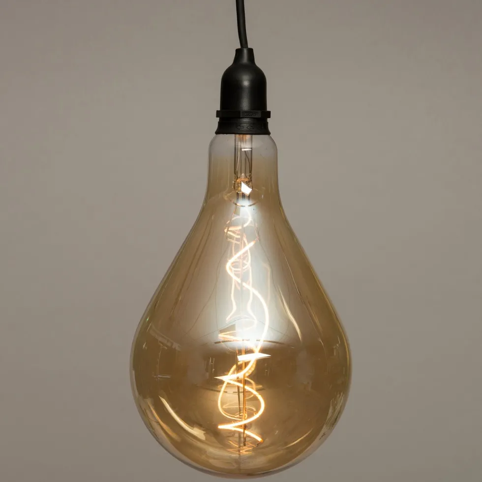 LED hanglamp retro transparant 16 x 16 x 30 cm