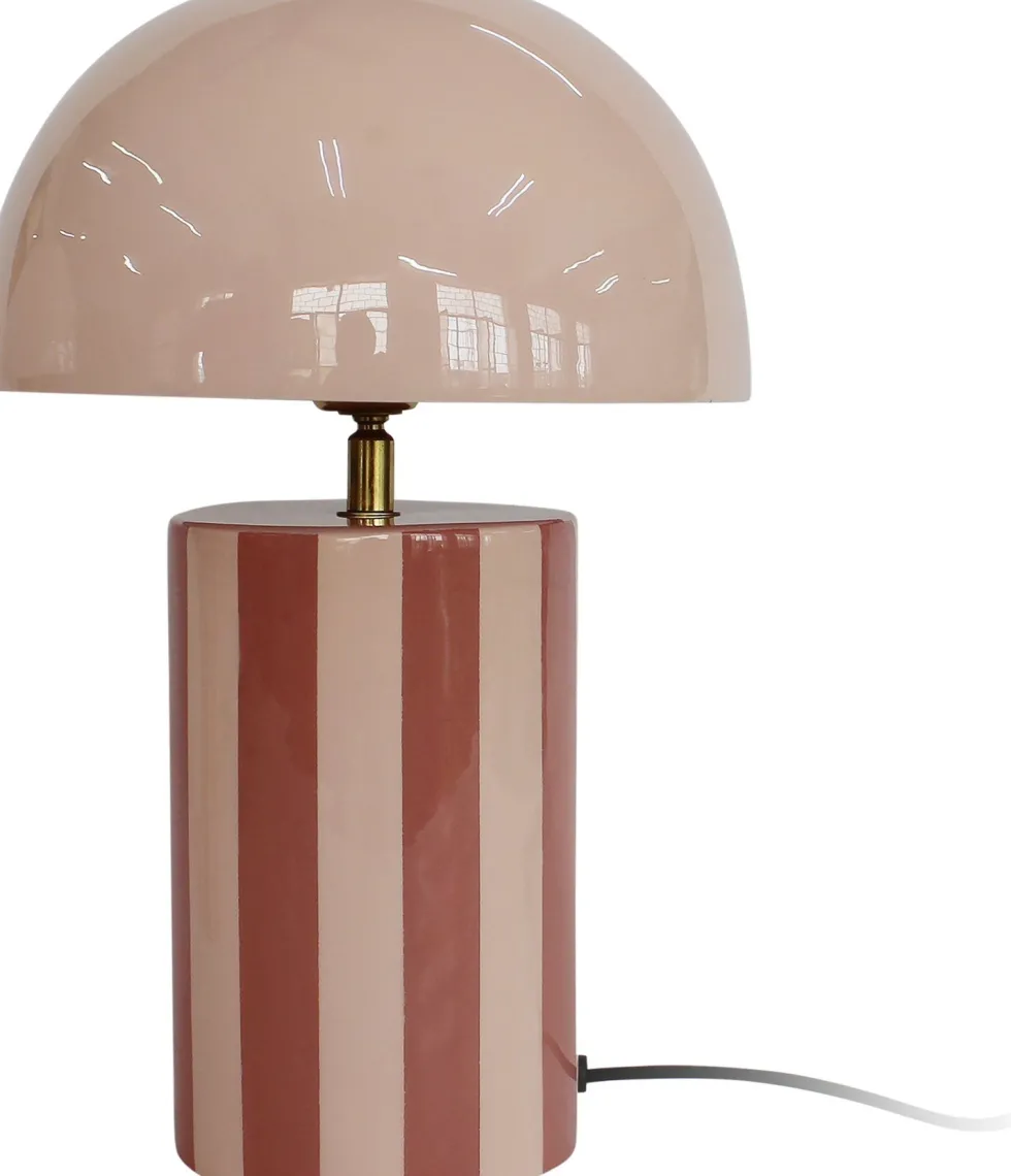 Leitmotiv tafellamp Rayado roze D 25 H 34 cm