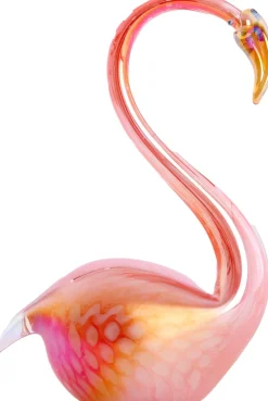 Light & Living beeld Swan oranje / roze 13 x 8 x 20 cm