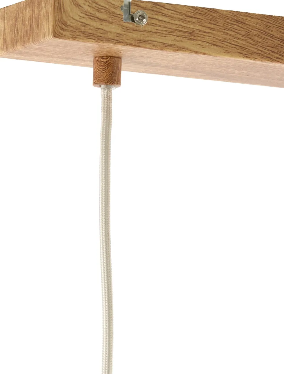 Light & Living hanglamp Dania wit / naturel 90 x 22 x 32 cm