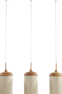 Light & Living hanglamp Dania wit / naturel 90 x 22 x 32 cm