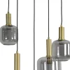 Light & Living hanglamp Lekar grijs / goud 66 x 66 x 80 cm