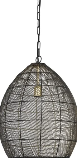 Light & Living hanglamp Meya zwart D 40 H 53 cm