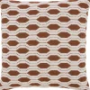 Light & Living sierkussen Renton bruin / wit 45 x 45 cm