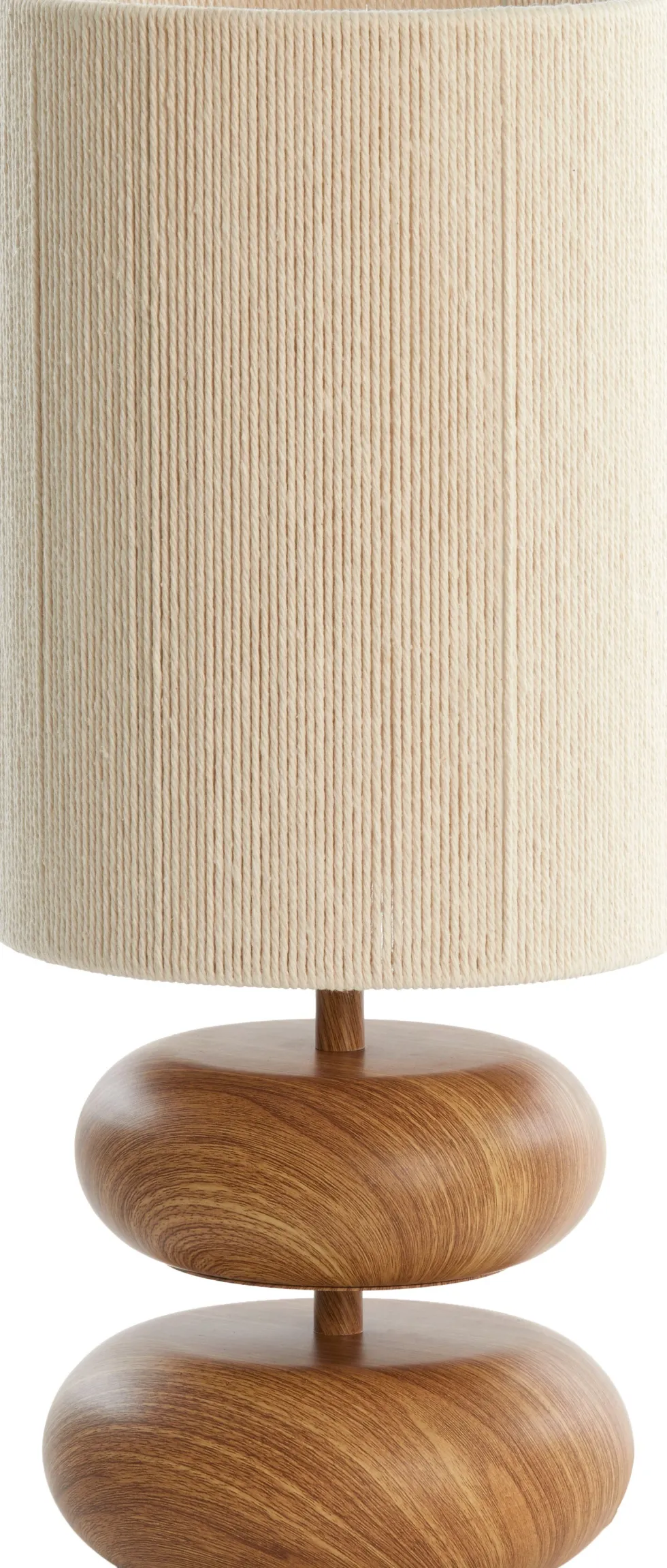 Light & Living tafellamp Danialo wit / naturel D 22 H 51 cm