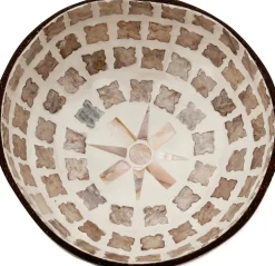 Likes Shopping decoratieschaal Coconut Bowl blokjes beige 15 x 13 x 6 cm