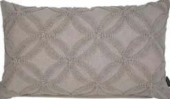 Linen & More sierkussen Annika grijs 30 x 50 cm