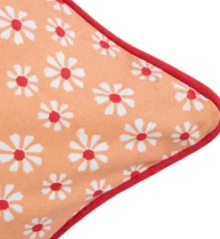 Linen & More sierkussen Daisy oranje 50 x 50 cm