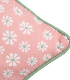 Linen & More sierkussen Daisy roze 50 x 50 cm