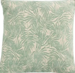 Linen & More sierkussen Jacquard groen / beige 45 x 45 cm