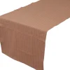 Linen & More tafelloper Pinstripe geel 50 x 140 cm