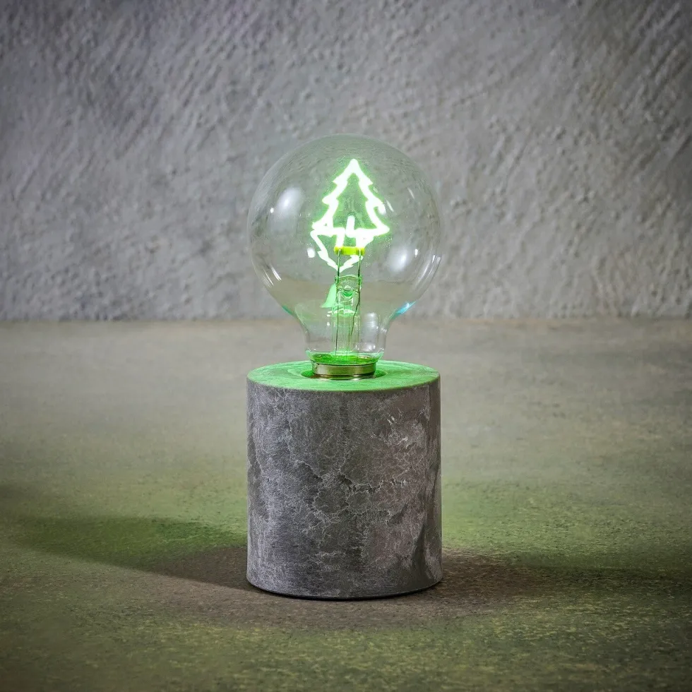 Luca Lighting tafellamp Anka kerstboom grijs D 8 H 18 cm