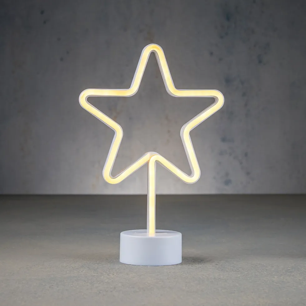 Luca Lighting tafellamp ster geel 20 x 8,5 x 29,5 cm