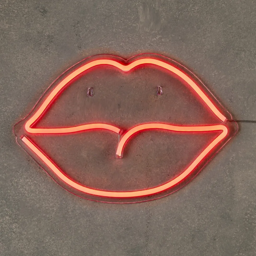 Luca Lighting wandlamp Lippen rood 40 x 1,5 x 28 cm