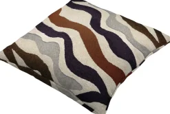 Madison Home sierkussen Flo wit / bruin / grijs 45 x 45 cm