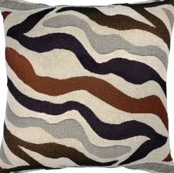 Madison Home sierkussen Flo wit / bruin / grijs 45 x 45 cm