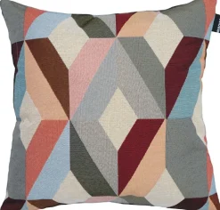 Madison sierkussen Lior blauw / grijs / roze 45 x 45 cm