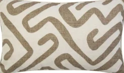 Mars & More sierkussen Breeze bruin / wit 30 x 50 cm