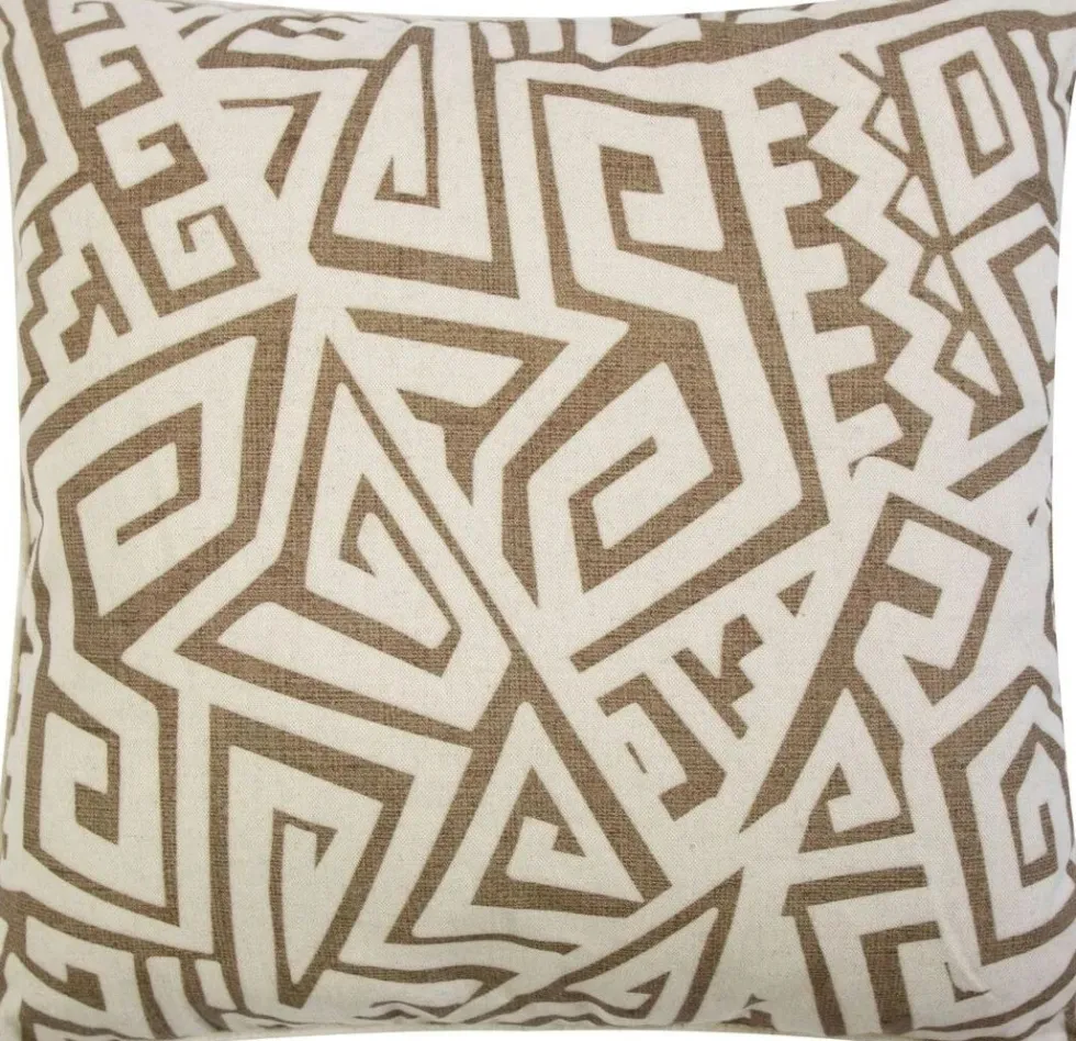 Mars & More sierkussen Breeze bruin / wit 50 x 50 cm