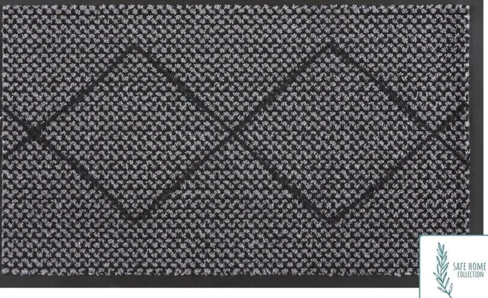 MD Entree schoonloopmat grijs / zwart 75 x 45 cm