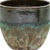 Mega Collections bloempot Antique 2 Tone groen D 48 H 41 cm