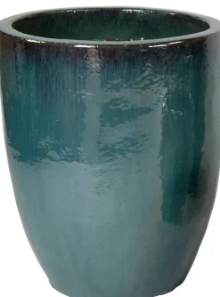 Mega Collections bloempot Genta groen D 45 H 54 cm