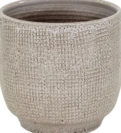 Mega Collections bloempot op voet Bohemian taupe D 30 H 29 cm
