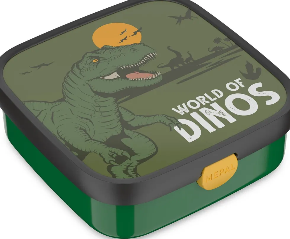 Mepal Bento broodtrommel Campus Dino groen 18,4 x 18,2 x 6,5 cm