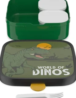 Mepal Bento broodtrommel Campus Dino groen 18,4 x 18,2 x 6,5 cm