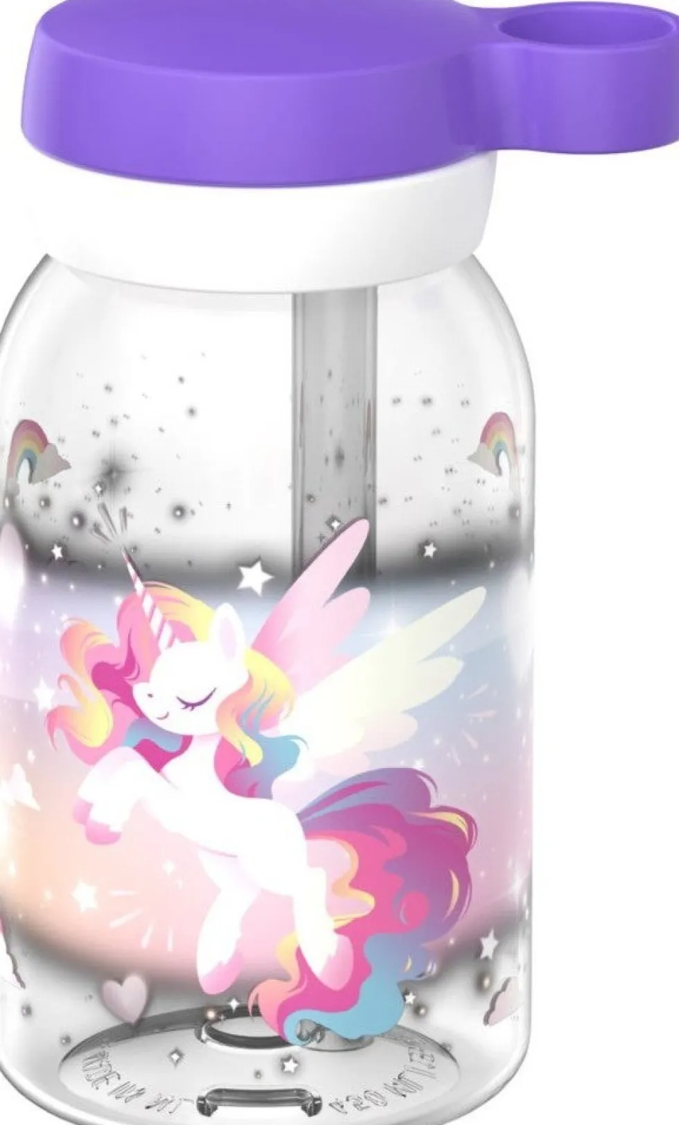 Mepal drinkfles met rietje Campus Unicorn Glow 450 ml