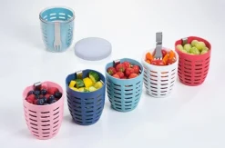 Mepal fruitpot Ellipse rood D 12,7 H 10,7 cm