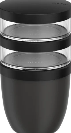 Mepal lunchpot Ellipse 3-delig zwart D 10,7 H 20 cm