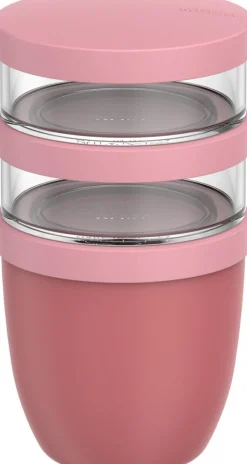 Mepal lunchpot Ellipse 3-delig roze D 10,7 H 20 cm