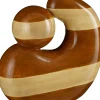 Mica Decorations beeld Abstra geel / bruin 25,5 x 10,5 x 25 cm