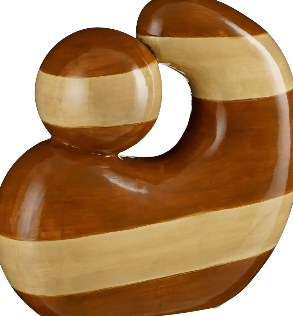 Mica Decorations beeld Abstra geel / bruin 25,5 x 10,5 x 25 cm