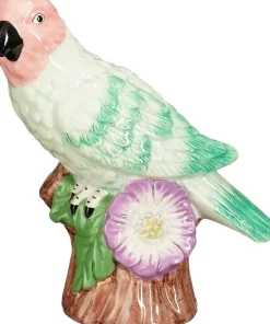 Mica Decorations beeld Papegaai roze / groen / bruin 15 x 8 x 18 cm