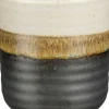 Mica Decorations beker Ethan wit / zwart D 7,5 H 9 cm