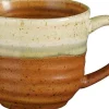 Mica Decorations beker Ethan wit / bruin D 8 H 7 cm