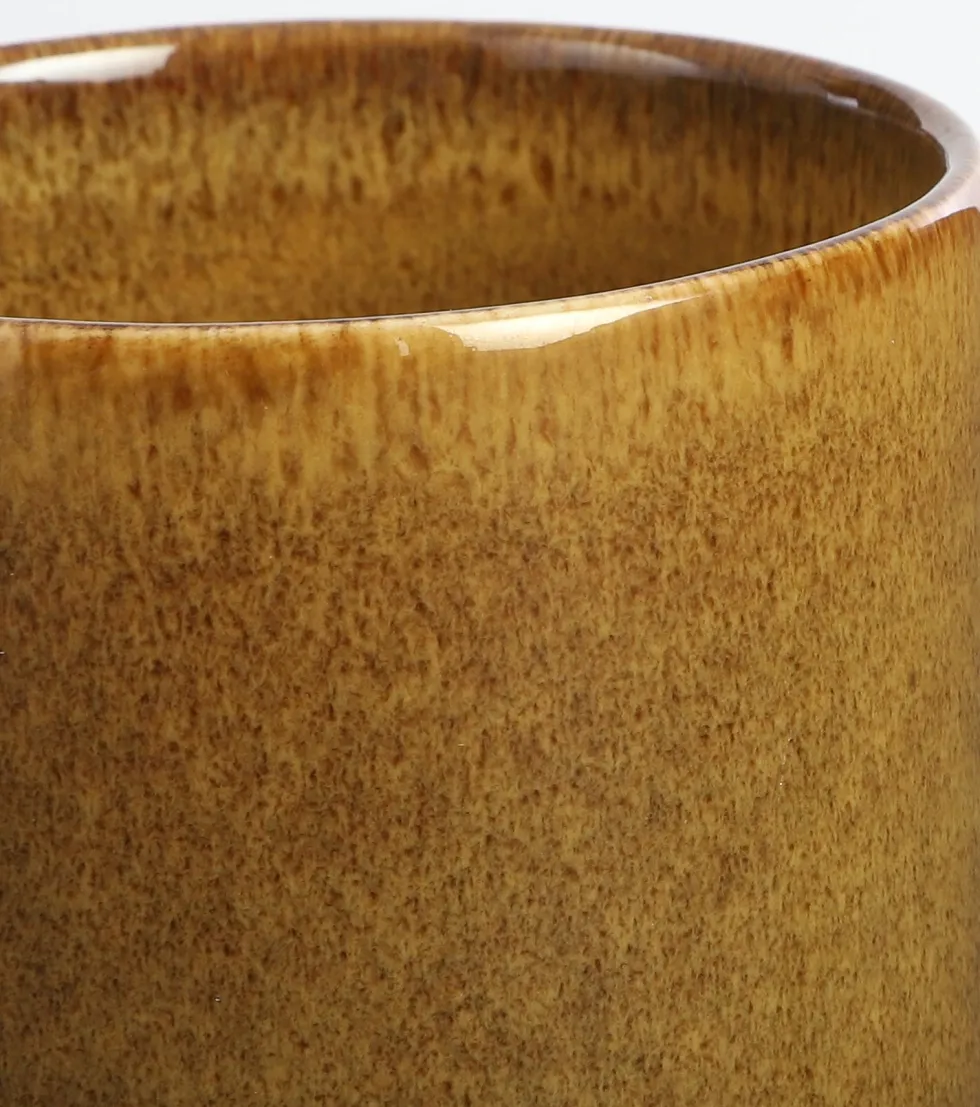 Mica Decorations beker Tabo geel D 10 H 7,5 cm