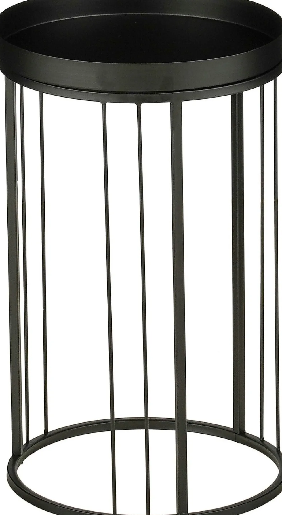 Mica Decorations bijzettafel Beth zwart D 25 H 40 cm